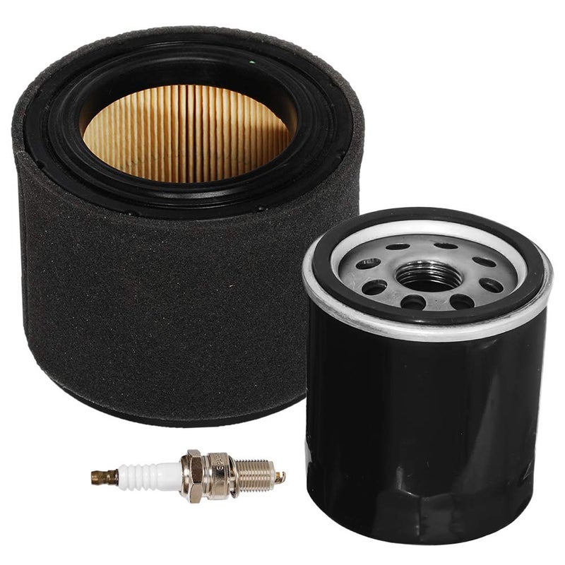 HIFROM Air Filter Pre Cleaner Combo Oil Filter Spark Plug Tune Up Kit Replacement for Kawasaki FJ180V 11029-0019 11029-0032 Lawn Mower - Image 1